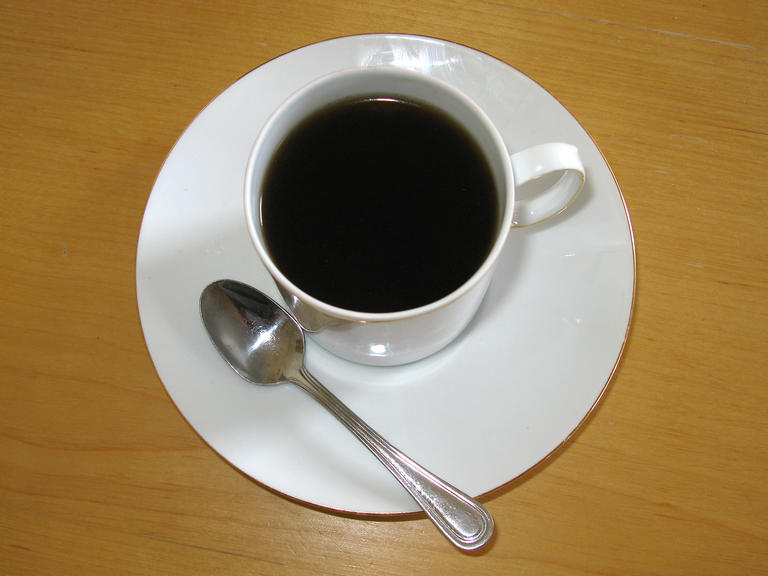Coffee In Cup With Spoon