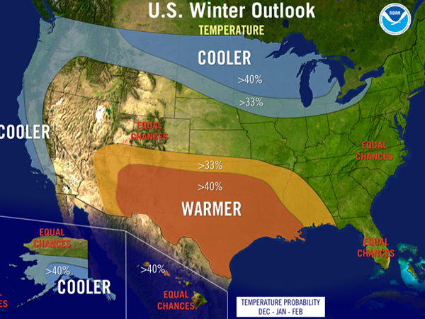 NOAA Winter Temp Outlook