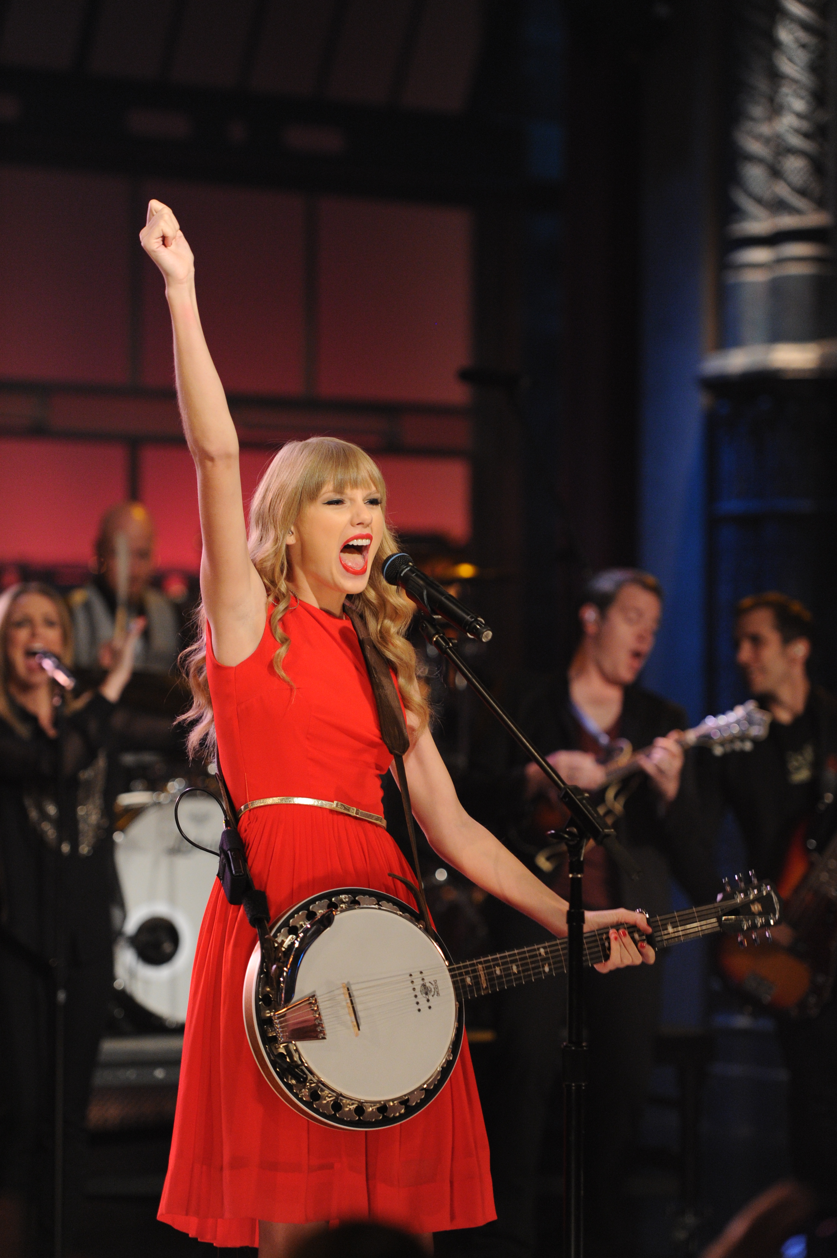 Taylor Swift at the Ed Sullivan Theater in New York 