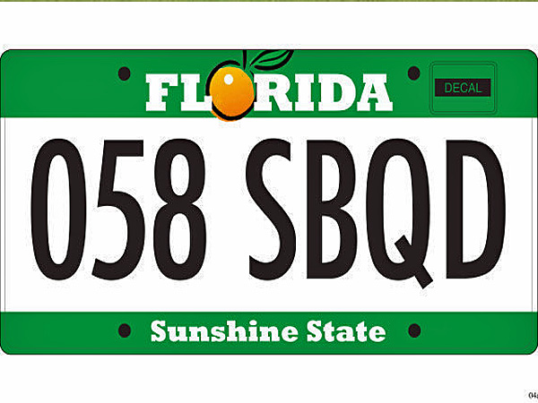 Florida License Plate Font