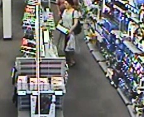 Surveillance cameras rolled as a woman and man were seen stealing items from a Weston Radio Shack. (Courtesy: BSO)