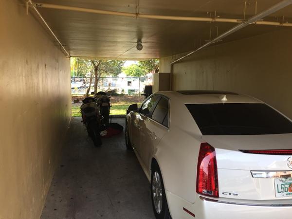 This is the garage space where Key West terror suspect was going to test his bombs. (Source: Jim DeFede/CBS4)