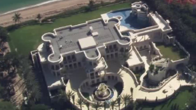 Le Palais Royal in Hillsboro Beach includes 11 bedrooms, a 30-car garage and an underground entertainment complex. (Source: CBS4)