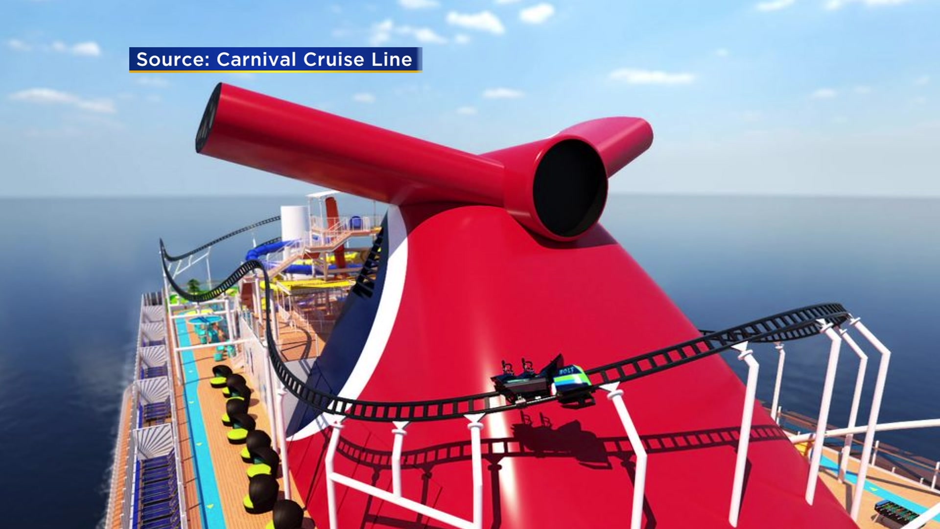 Cruise Ship Smokestack Catches Fire in Turks & Caicos