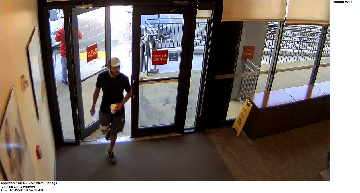 Bank robbery suspect sought in Miami Springs (FBI)