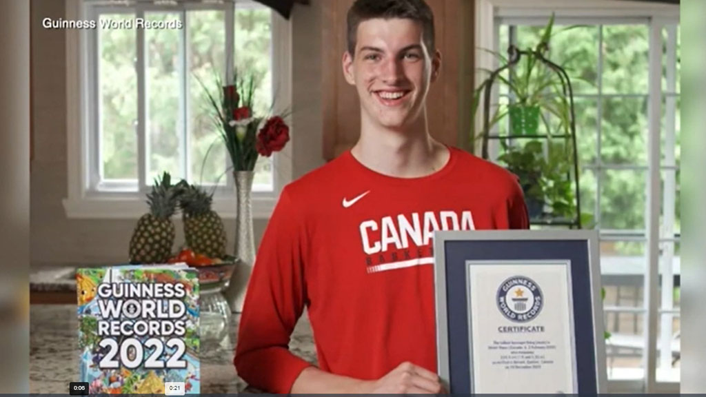 Florida Basketball Player Is Guinness Record Book’s ‘Tallest Teen In The World’