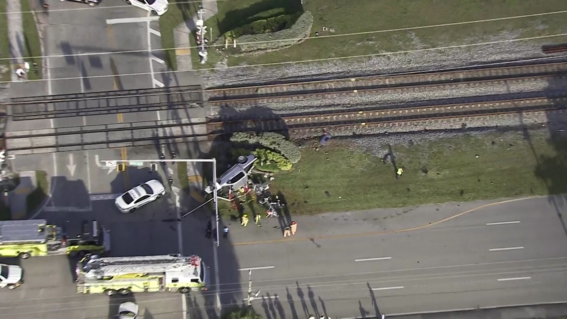 Driver Hospitalized After Collision With Brightline Train In Hallandale Beach