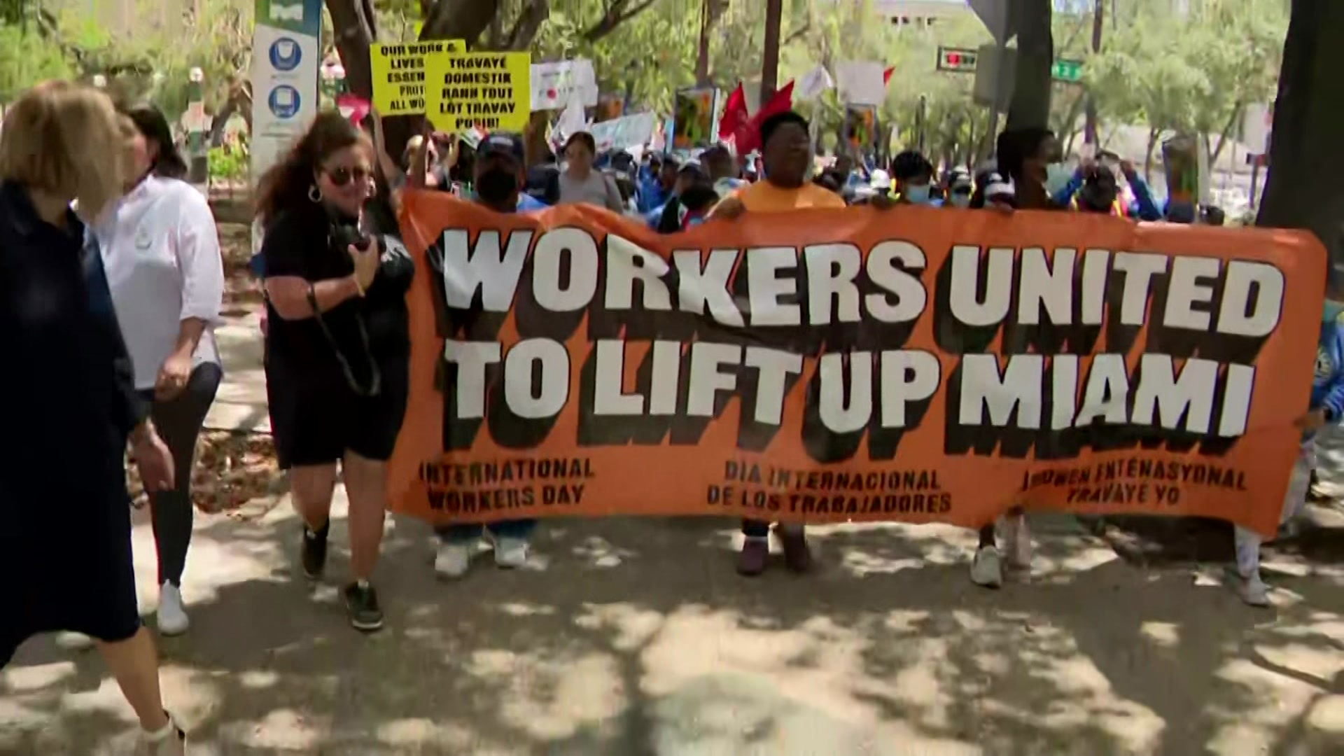 May Day Protests: South Florida Workers Take To Streets To Speak Out Against Rising Costs & Low Pay