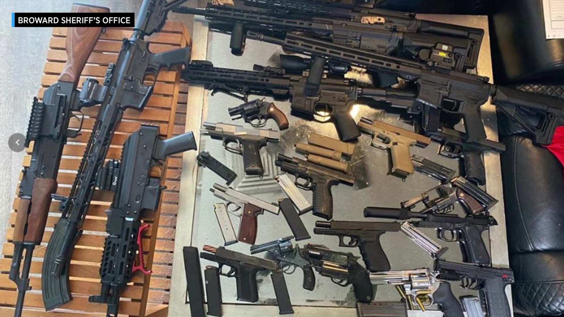 Dozens Of Guns, Drugs Seized By BSO Gang Task Force Following Arrest Of Brett Valley