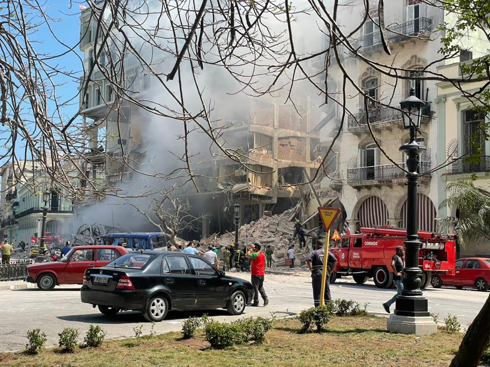 Rescuers Searching For Survivors After Massive Explosion Destroys Hotel In Havana, Cuba