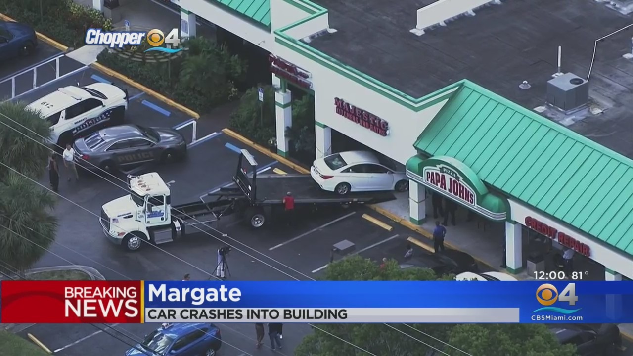 Elderly Driver Accidently Drives Into Storefront Of Margate Business